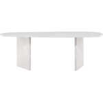 VENTURE DESIGN Grönvik Matbord 220x100 cm - Vit Concrete Look / Andy Matbord 90x180 cm - Vit