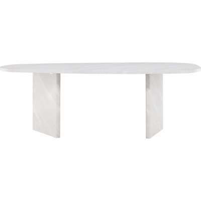 VENTURE DESIGN Grönvik Matbord 220x100 cm - Vit Concrete Look / Andy Matbord 90x180 cm - Vit