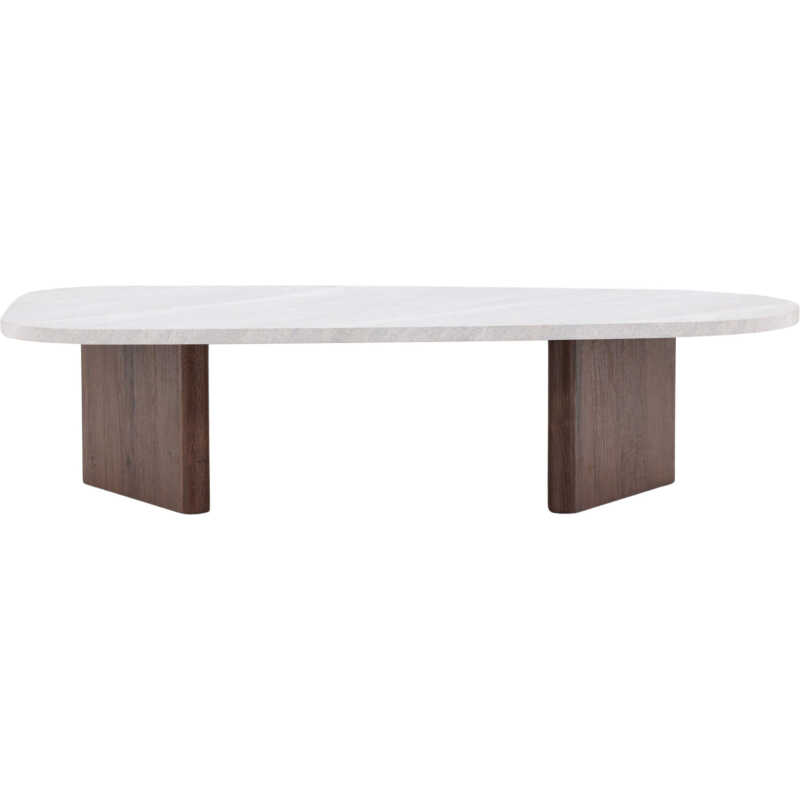 VENTURE DESIGN Grönvik Soffbord 130x65 cm - Mocca / Concretelook /