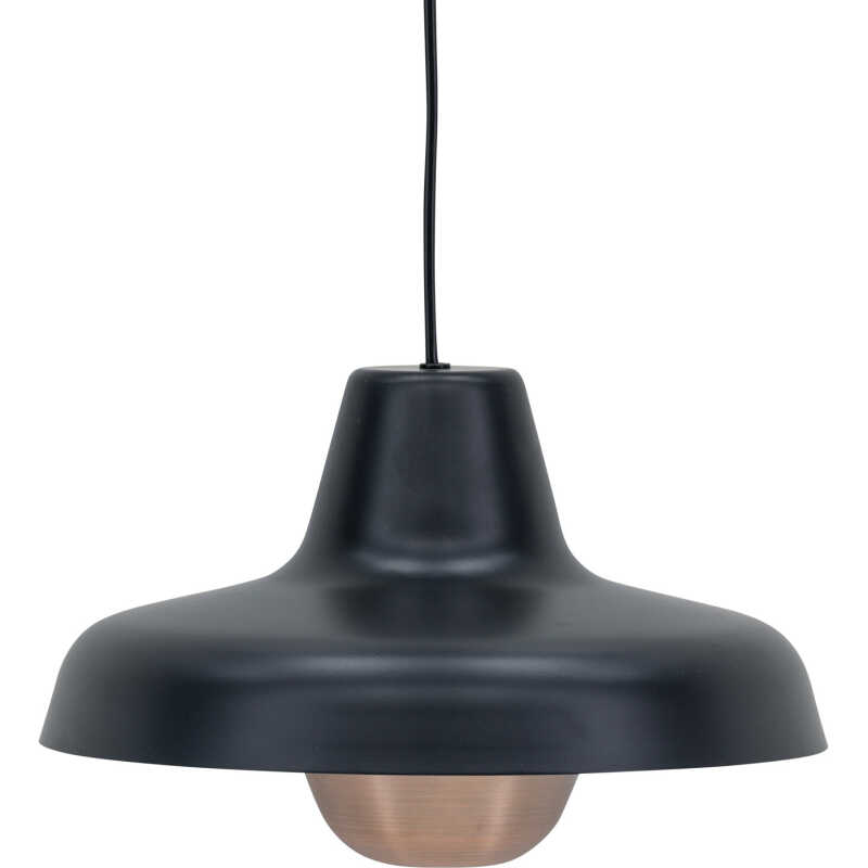 VENTURE DESIGN Högbyn 30 cm taklampa - matt svart / metall, kopparfinish VENTURE DESIGN Högbyn 30 cm taklampa - matt svart / metall, kopparfinish