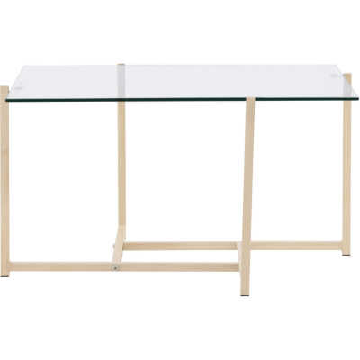 VENTURE DESIGN Hybrid soffbord 80x80 cm - Glas/Naturligt /