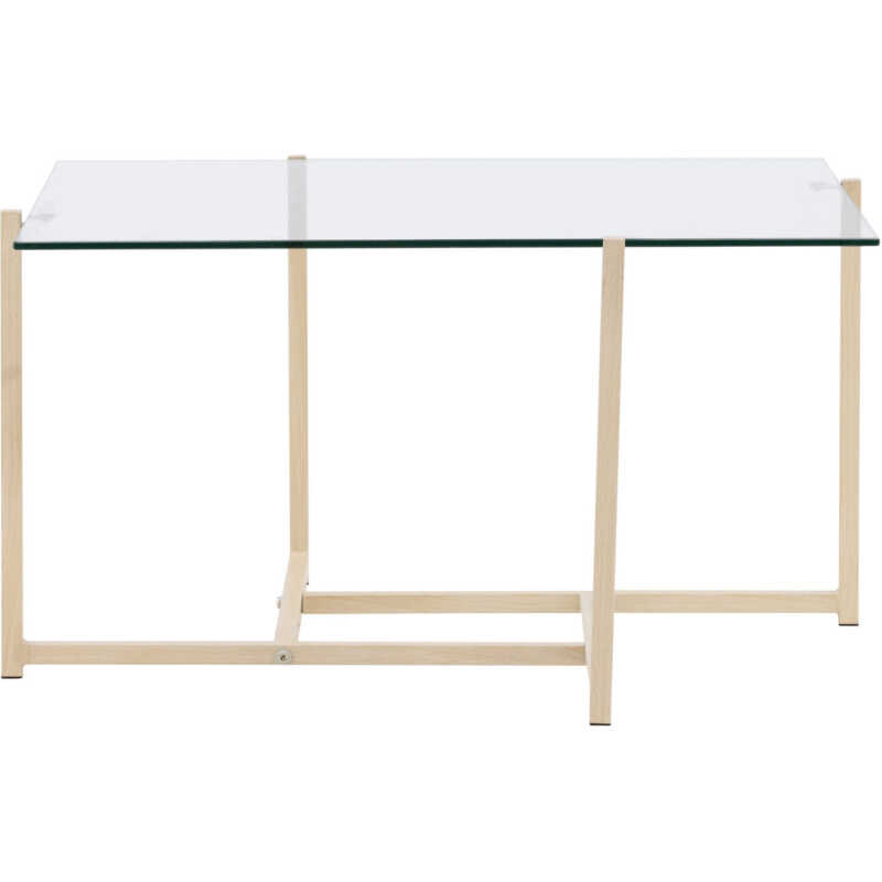 VENTURE DESIGN Hybrid soffbord 80x80 cm - Glas/Naturligt /