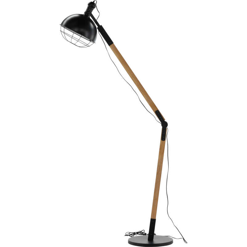 VENTURE DESIGN Kick golvlampa - naturligt och svart stål VENTURE DESIGN Kick golvlampa - naturligt och svart stål