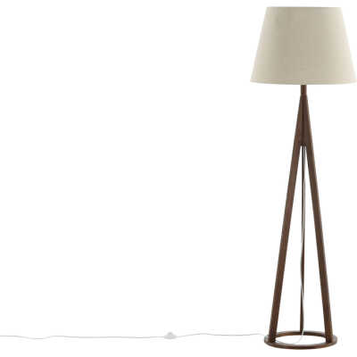 VENTURE DESIGN Kona golvlampa - linne och espressogummiträ