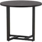 VENTURE DESIGN Lawton soffbord, runt - svart MDF och svart stål