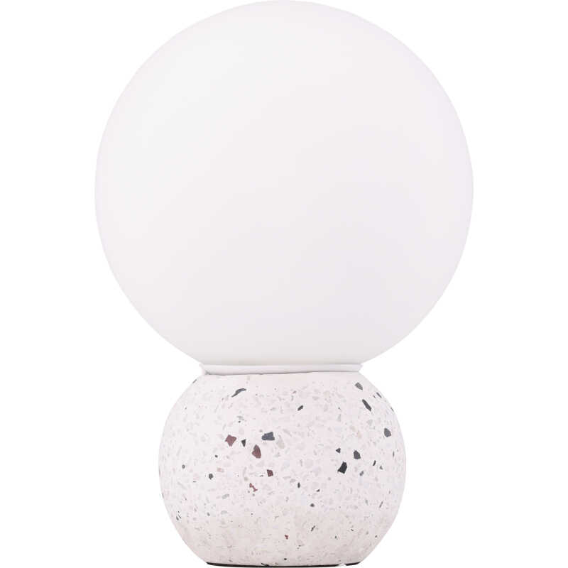 VENTURE DESIGN Metz bordslampa - vitt glas och vit terrazzo