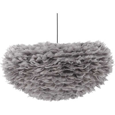 VENTURE DESIGN Nicola taklampa, X-Large - grå konstgjorda fjädrar