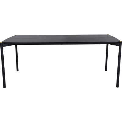 VENTURE DESIGN Pelle matbord, rektangulärt - svart faner och svart stål