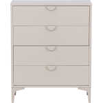 VENTURE DESIGN Piring byrå, w. 4 lådor - beige stål