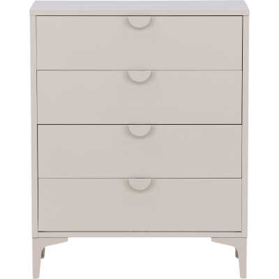 VENTURE DESIGN Piring byrå, w. 4 lådor - beige stål