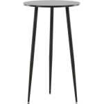 VENTURE DESIGN Plaza barbord, runt - svart MDF och svart stål