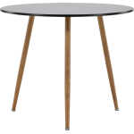 VENTURE DESIGN Polar Matbord ø90 - Mörk eklook / Svart MDF