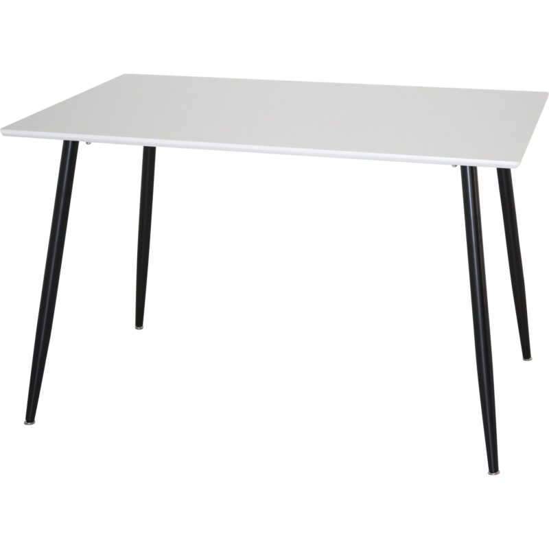 VENTURE DESIGN Polar matbord, rektangulärt - vit MDF och svart stål VENTURE DESIGN Polar matbord, rektangulärt - vit MDF och svart stål