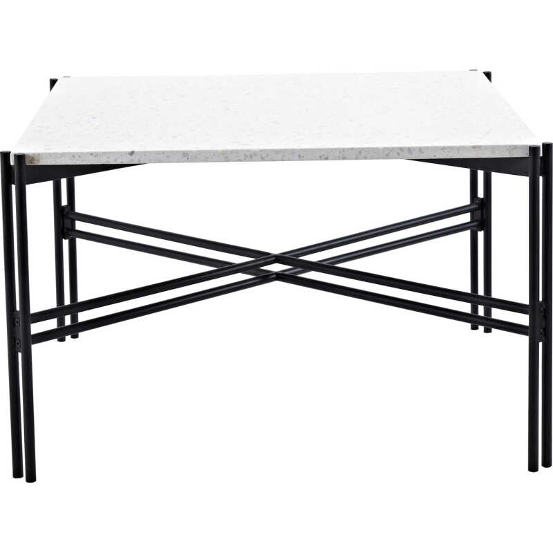 VENTURE DESIGN Razzia Soffbord - Vit Terrazzo och Svart Metall