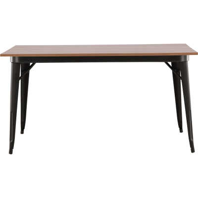 VENTURE DESIGN Tempe matbord, rektangulärt - valnöt MDF och svart stål