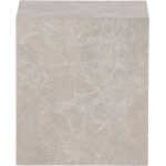 VENTURE DESIGN York Högt soffbord, fyrkantigt - beige marmormönster MDF