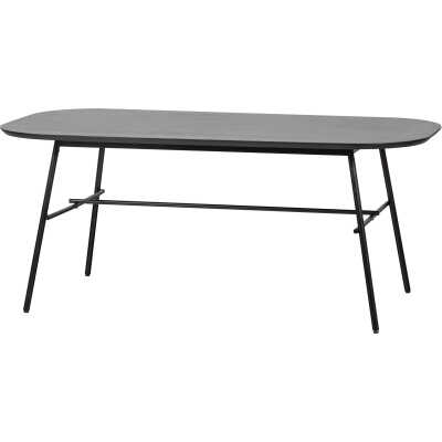 VTWONEN Elegance matbord, rektangulärt - svart mangoträ och metall