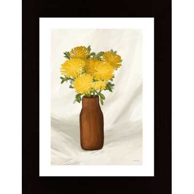 Vase Of Flowers In Yellow Poster