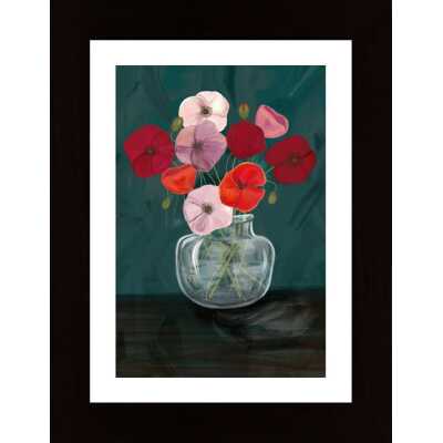Vase With Poppys Poster