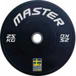 Viktskiva Master Fitness SkiTeam Bumperplate 25,0 kg