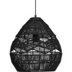 WOOOD EXCLUSIVE Adelaide taklampa, rund - svart pappersrep