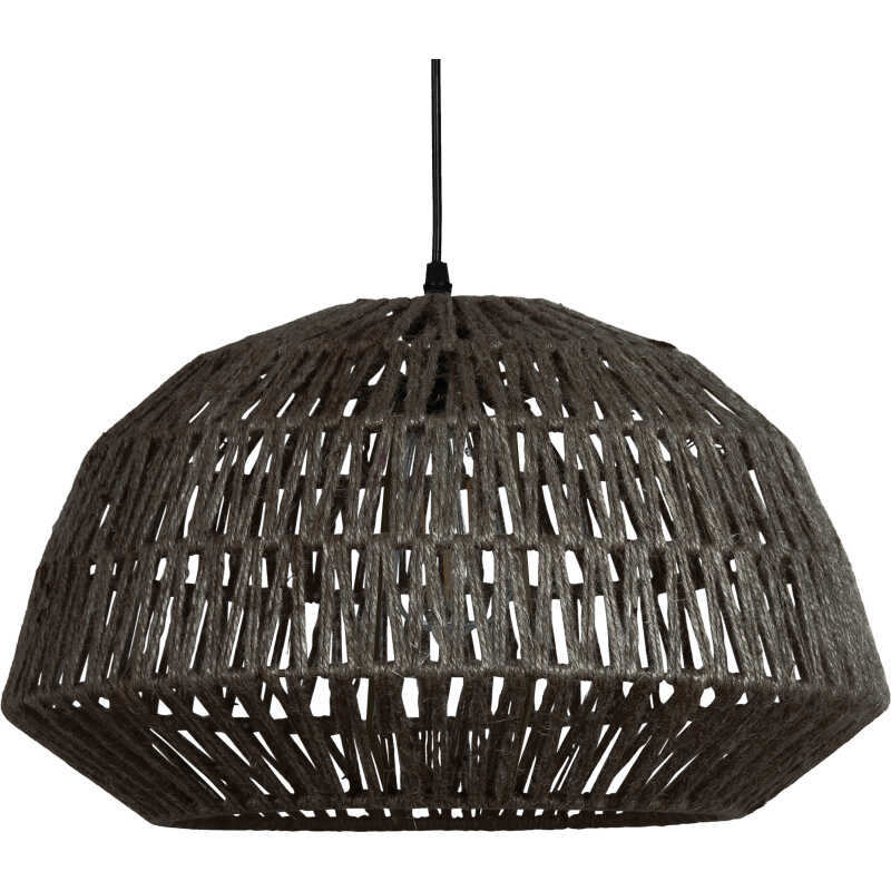 WOOOD EXCLUSIVE Kace taklampa, rund - svart jute