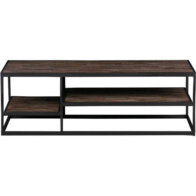 WOOOD Vic soffbord, w. 2 hyllplan - naturlig återvunnen ek och svart järn WOOOD Vic soffbord, w. 2 hyllplan - naturlig återvunnen ek och svart järn