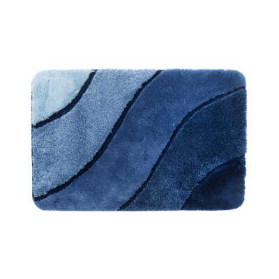 Wave marinblå - badrumsmatta