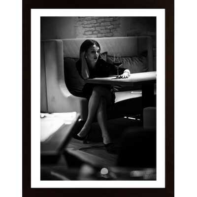 Woman With Wine Poster