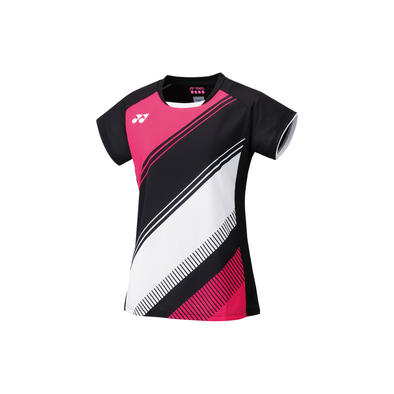 Yonex Crew Neck T-shirt Tournament 20591EX Dam Black/Pink Yonex Crew Neck T-shirt Tournament 20591EX Dam Black/Pink