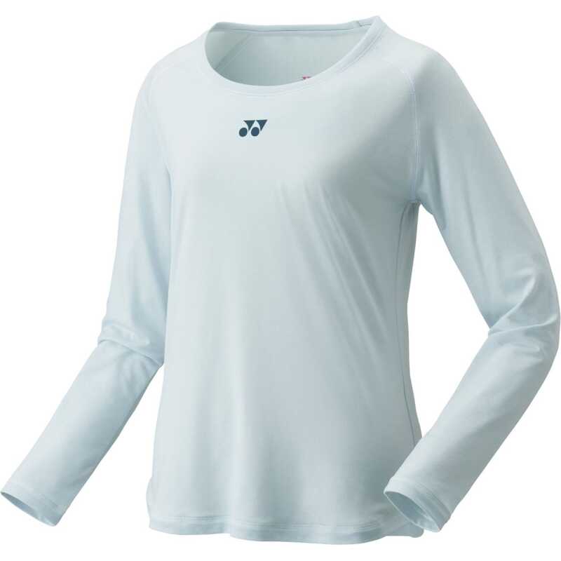 Yonex Women 's Long Sleeve T-shirt 2021 16510EX Crystal Blue Yonex Women 's Long Sleeve T-shirt 2021 16510EX Crystal Blue