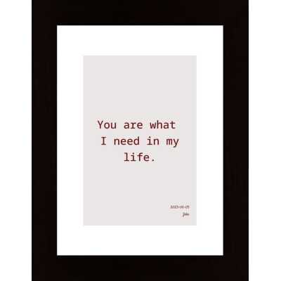 You Are What I Need In My Life. Poster