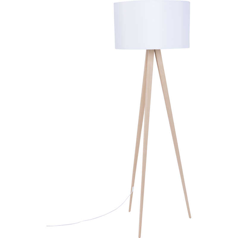 ZUIVER Stativ golvlampa - vit och naturligt trä ZUIVER Stativ golvlampa - vit och naturligt trä