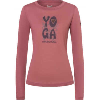 super.natural Women's Heart Of Yoga Longsleeve Roan Rouge/various