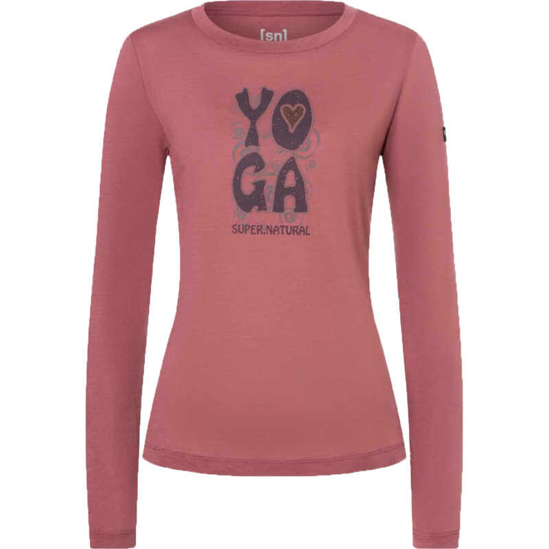 super.natural Women's Heart Of Yoga Longsleeve Roan Rouge/various super.natural Women's Heart Of Yoga Longsleeve Roan Rouge/various