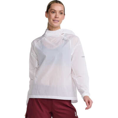 2XU Women's Aero Anorak White/Silver Reflective