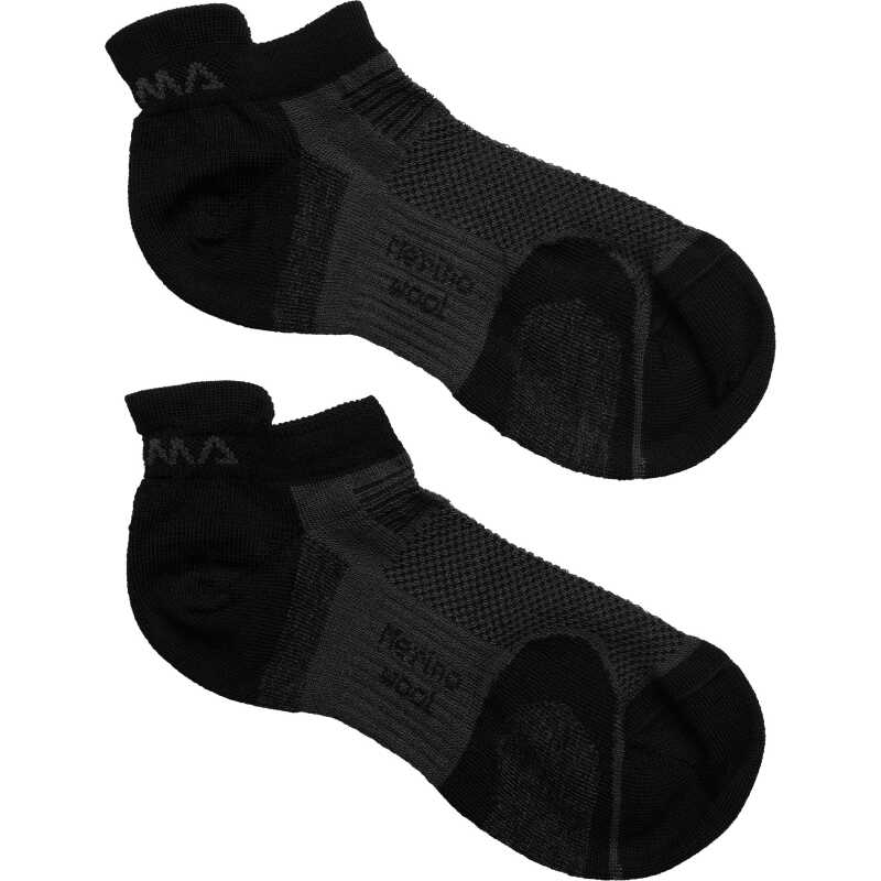 Aclima Ankle Socks 2-Pack Jet Black