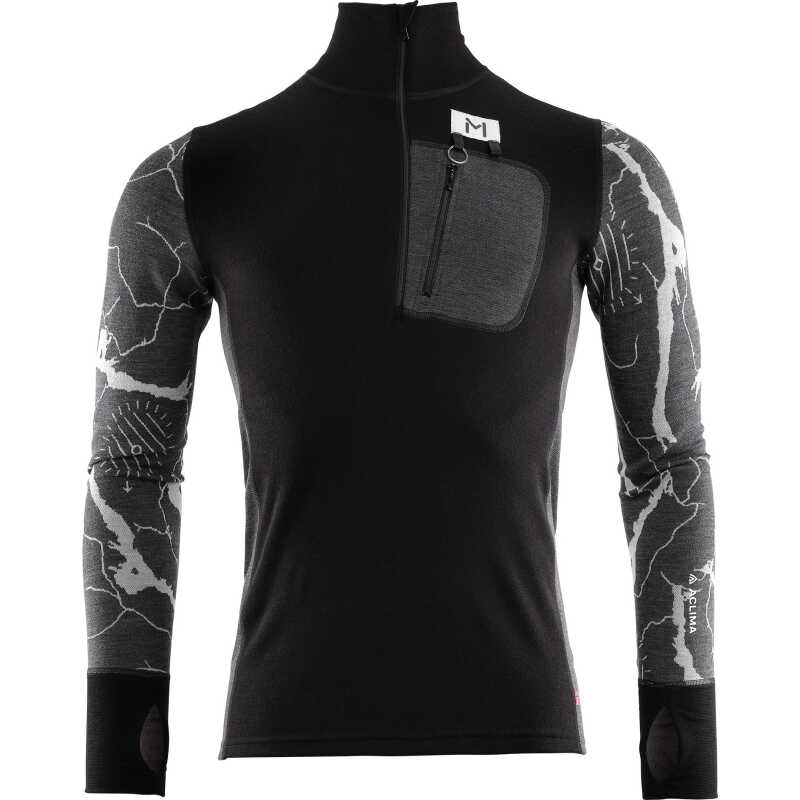 Aclima Men's Lars Monsen Femunden Polo Jet Black/Marengo/Femunden Dark Aclima Men's Lars Monsen Femunden Polo Jet Black/Marengo/Femunden Dark