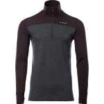 Aclima Men's LightWool 180 Polo with Zip Chocolate Plum/Marengo