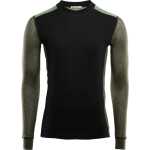 Aclima Men's WoolNet Hybrid Crew Neck Jet Black/Olive Night/Dill
