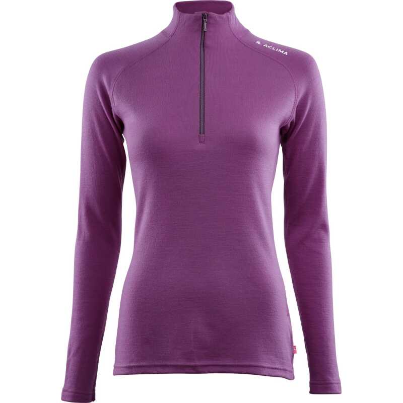 Aclima Women's WarmWool Mockneck Sunset Purple Aclima Women's WarmWool Mockneck Sunset Purple