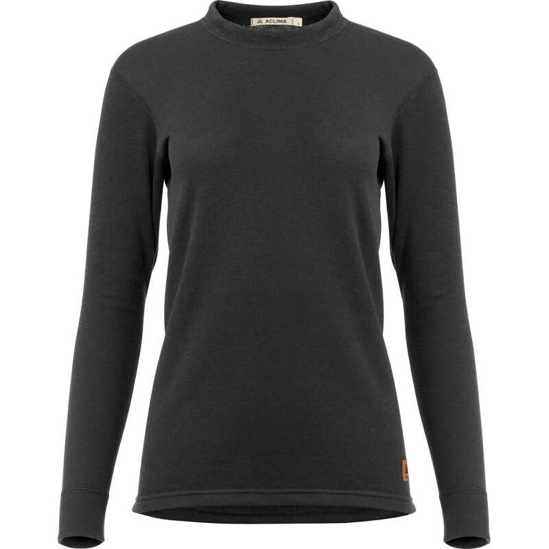 Aclima Women's WoolTerry Crewneck Jet Black Aclima Women's WoolTerry Crewneck Jet Black