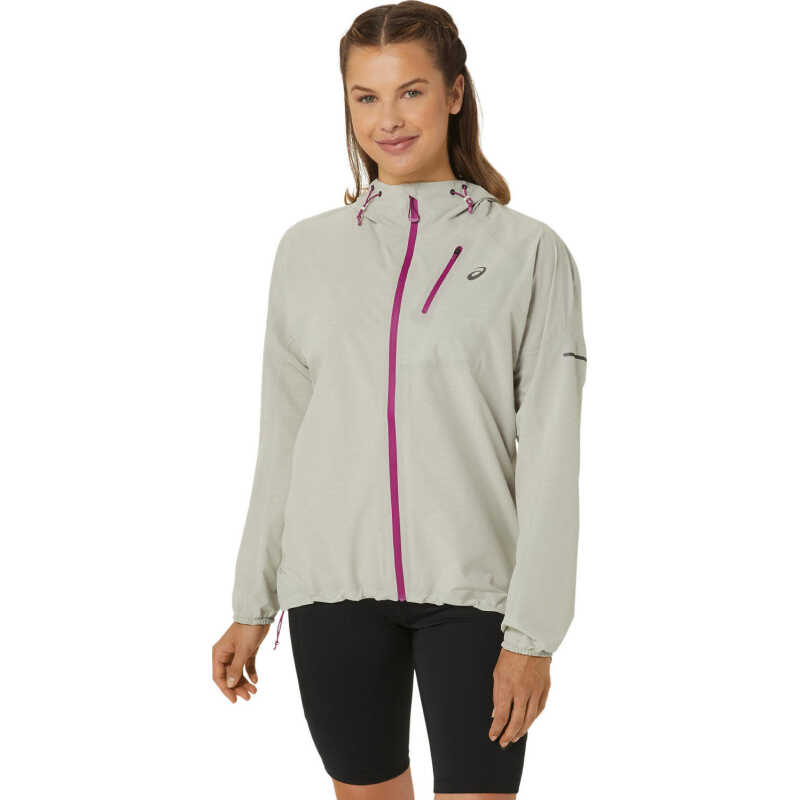 Asics Women's Fujitrail Waterproof Jacket Birch Asics Women's Fujitrail Waterproof Jacket Birch