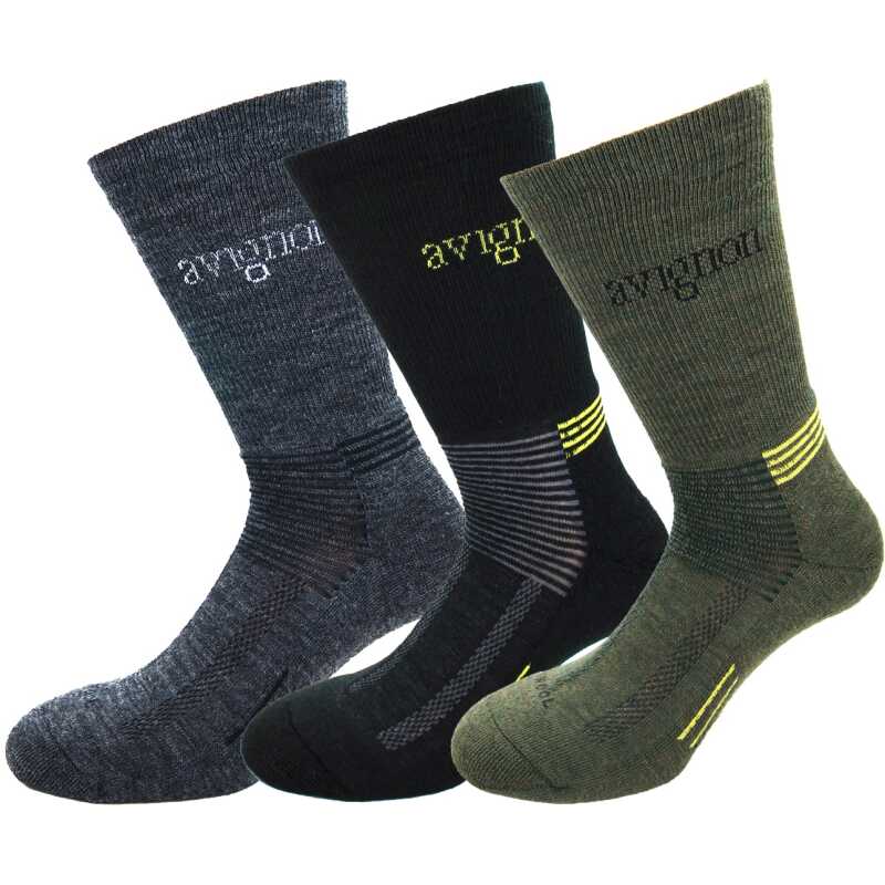 Avignon Unisex Terry Wool 3-Pack Multicolour
