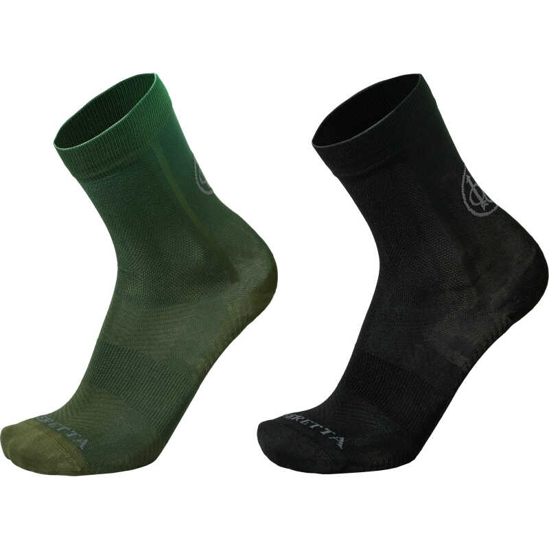 Beretta Men's Short Shooting Socks Black & Green Beretta Men's Short Shooting Socks Black & Green