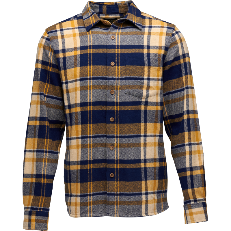 Black Diamond Men's Project Flannel Shirt Indigo-Gold Plaid Black Diamond Men's Project Flannel Shirt Indigo-Gold Plaid