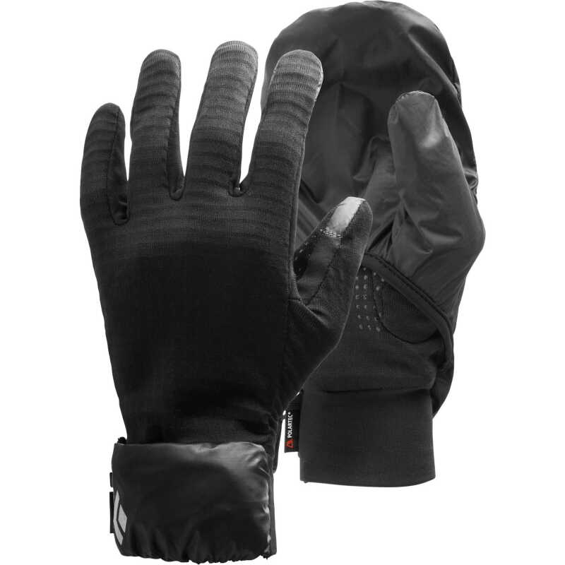 Black Diamond Wind Hood GridTech Gloves Black Black Diamond Wind Hood GridTech Gloves Black