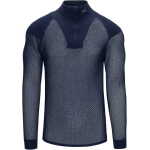 Brynje Unisex Super Thermo Zip Polo Shirt with Shoulder Inlay Black