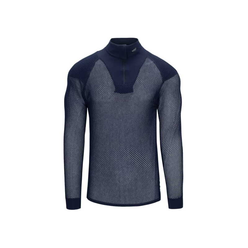 Brynje Unisex Super Thermo Zip Polo Shirt with Shoulder Inlay Black Brynje Unisex Super Thermo Zip Polo Shirt with Shoulder Inlay Black