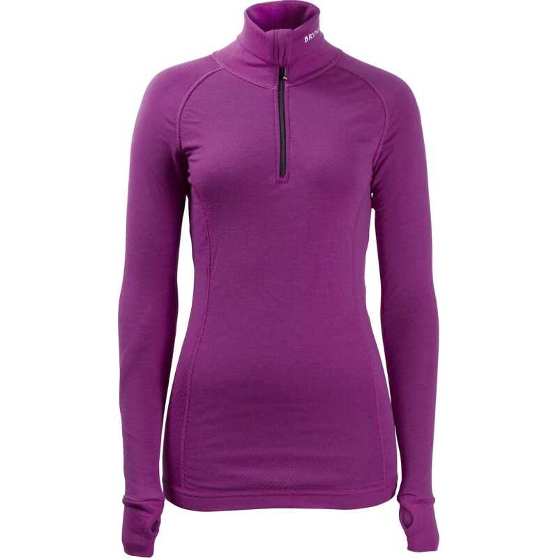 Brynje Women's Arctic Zip Polo Violet Brynje Women's Arctic Zip Polo Violet